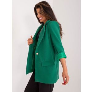 Zelené sako s dlouhým rukávem obraz