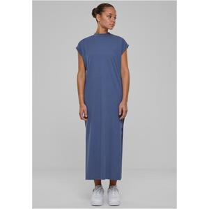 Dámské šaty Urban Classics Long Extended Shoulder Dress - modré obraz