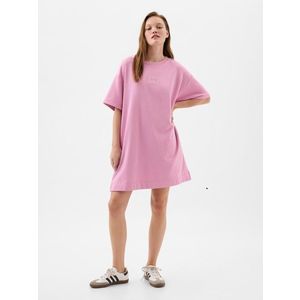 Růžové dámské oversize šaty GAP obraz