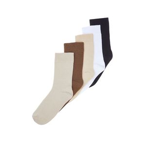 Trendyol 5-Pack Multi Color Cotton Textured College-Tennis-Mid-Length Socks obraz