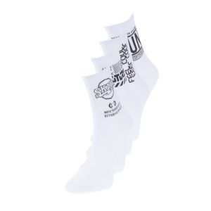 Trendyol 4-Pack White Cotton Text Pattern College-Tennis-Medium Size Socks obraz