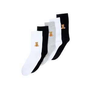 Trendyol Multicolored Unisex 5 Pack Cotton Bear Embroidered Socket-Long Length Socks obraz
