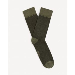Khaki pánské pruhované ponožky Celio Vicaire obraz