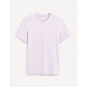 Světle fialové pánské basic tričko Celio Tebase obraz