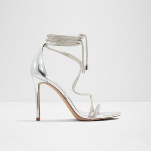 Aldo Dámské sandály na vysokém podpatku ve stříbrné barvě ALD0 Marly obraz