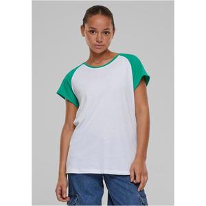 Dámské tričko Contrast Raglan - bílá/zelená obraz