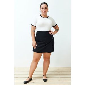 Trendyol Curve Black Zipper Detailed Short Skirt obraz