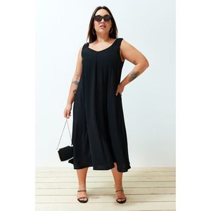 Trendyol Curve Black Oversize Woven Dress obraz