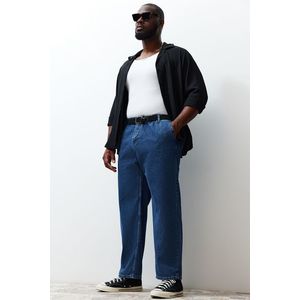 Trendyol Indigo Wide-Fit Plus Size Jeans obraz