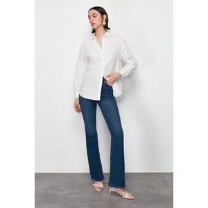 Trendyol Ecru Lace Detail Oversize/Wide Fit Shirt obraz