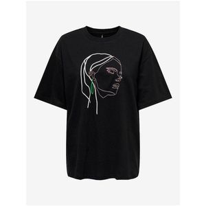 Černé dámské oversize tričko ONLY Ola - Dámské obraz
