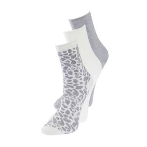 Trendyol 3-Pack Gray-Multicolor Cotton Knitted Socks obraz