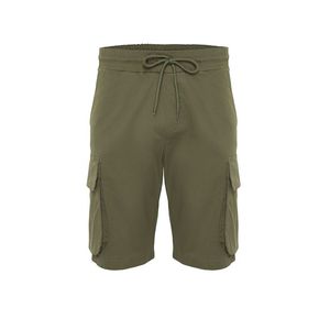 Trendyol Khaki Regular Fit Cargo Pocket Shorts obraz