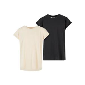 Dívčí tričko Extended Shoulder Tee - 2 Pack smetanové/černé obraz