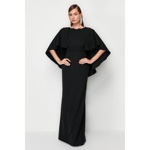 Trendyol Black Sleeve Detailed Woven Evening Dress obraz