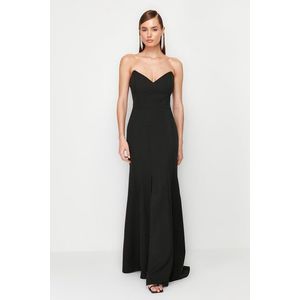 Trendyol Black Fitted Elegant Evening Dress obraz
