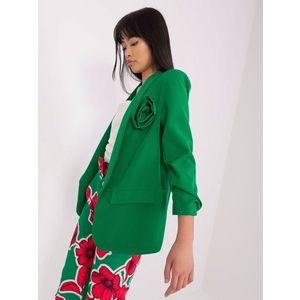 Zelená elegantní sako s květinou obraz
