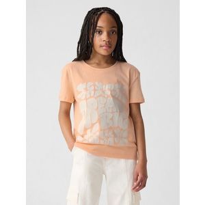 Meruňkové holčičí tričko s potiskem GAP obraz