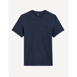 Tmavě modré pánské basic tričko Celio Gepopiff obraz