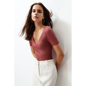 Trendyol Pale Pink Tie Detailed Knitwear Sweater obraz