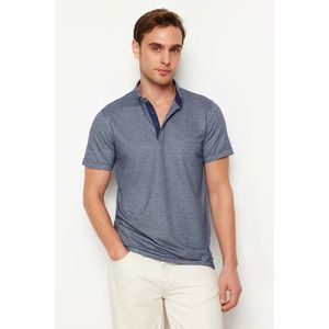 Trendyol Navy Blue Regular/Normal Cut Polo Neck T-shirt obraz