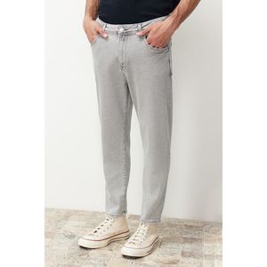 Trendyol Gray Boyfriend Stretchy Fabric Jeans Denim Trousers obraz