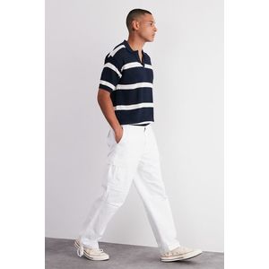 Trendyol Limited Edition White Loose Fit Trousers obraz