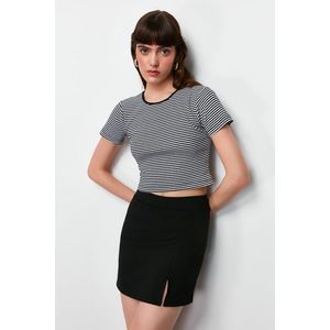 Trendyol Black Flexible Mini Short Skirt obraz