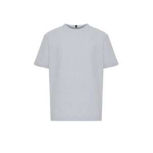 Trendyol Plus Size White Regular/Normal Cut Texture T-shirt obraz