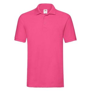 Men's Pink Premium Polo Shirt Friut of the Loom obraz