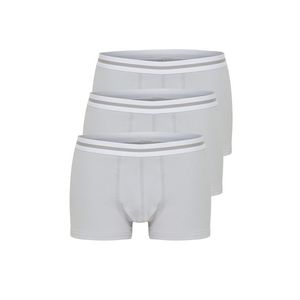 Trendyol Gray Striped Elastic Cotton 3-Piece Camisole Basic Boxer obraz