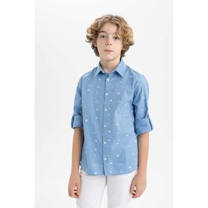 DEFACTO Boy Regular Fit Polo Neck Long Sleeve Shirt obraz