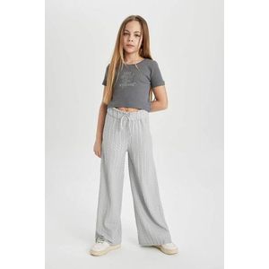DEFACTO Girl Printed Short Sleeve T-Shirt Trousers 2 Piece Set obraz