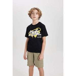 DEFACTO Boy Crew Neck Printed Short Sleeve T-Shirt obraz