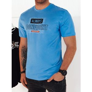 Pánské tričko s potiskem, modré Dstreet obraz