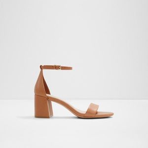 Hnědé dámské kožené sandály Aldo Pristine obraz