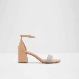 Béžové dámské kožené sandály Aldo Pristine obraz