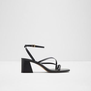 Černé dámské kožené sandály Aldo Adrauder obraz