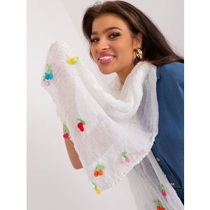 Bílý dámský šátek s bavlnou obraz