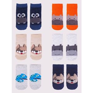 Yoclub Kids's Ankle Thin Socks Pattern Colours 6-Pack P1 obraz