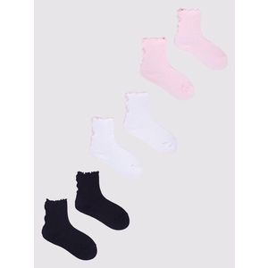 Yoclub Kids's Girls' Socks With Frill 3-Pack 2 obraz