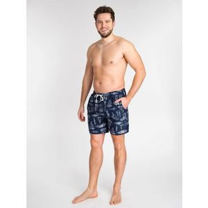 Yoclub Man's Swimsuits Men's Beach Shorts P1 Navy Blue obraz
