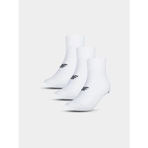 Pánské ponožky casual nad kotník (3pack) 4F - bílé obraz