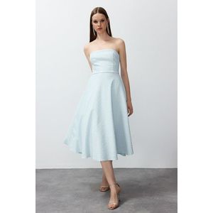 Trendyol Blue A-Cut Woven Elegant Evening Dress obraz