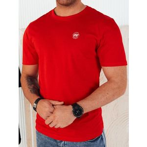 Pánské červené tričko s potiskem Dstreet obraz
