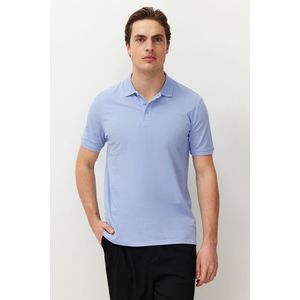 Trendyol Lilac Regular/Normal Cut Textured Polo Collar T-Shirt obraz