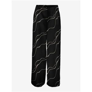 Černé dámské vzorované kalhoty VERO MODA Merle - Dámské obraz