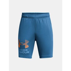 Modré klučičí sportovní kraťasy Under Armour UA Tech Logo Shorts obraz