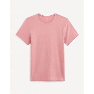 Růžové pánské basic tričko Celio Geroule obraz