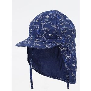 Yoclub Kids's Boys' Summer Cap With Neck Protection CLE-0118C-A100 Navy Blue obraz